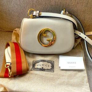 Gucci Blondie Mini Bag - NWT. White leather, gold hardware. Crossbody style.